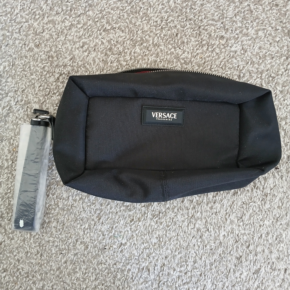 Versace Black Toiletry Bag for Men